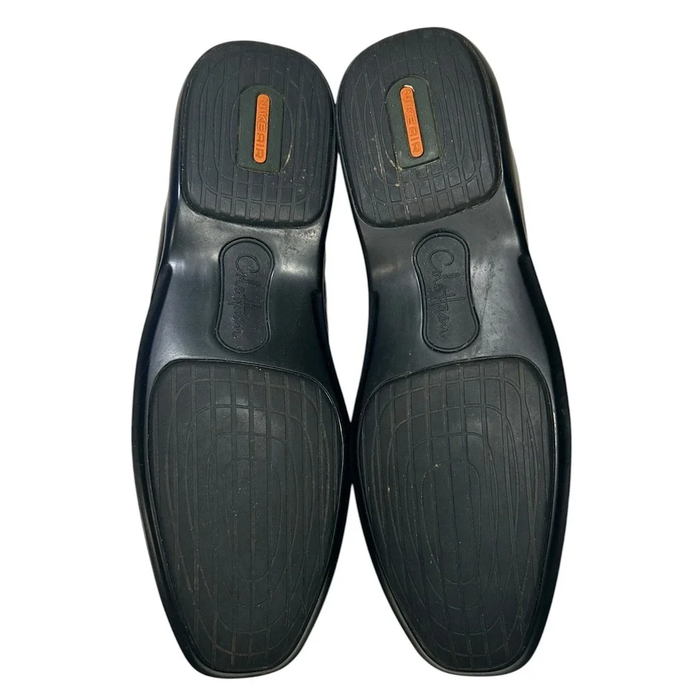 Cole Haan Nike Air Loafers Classic Black Leather Slip On Shoes 11 C08202